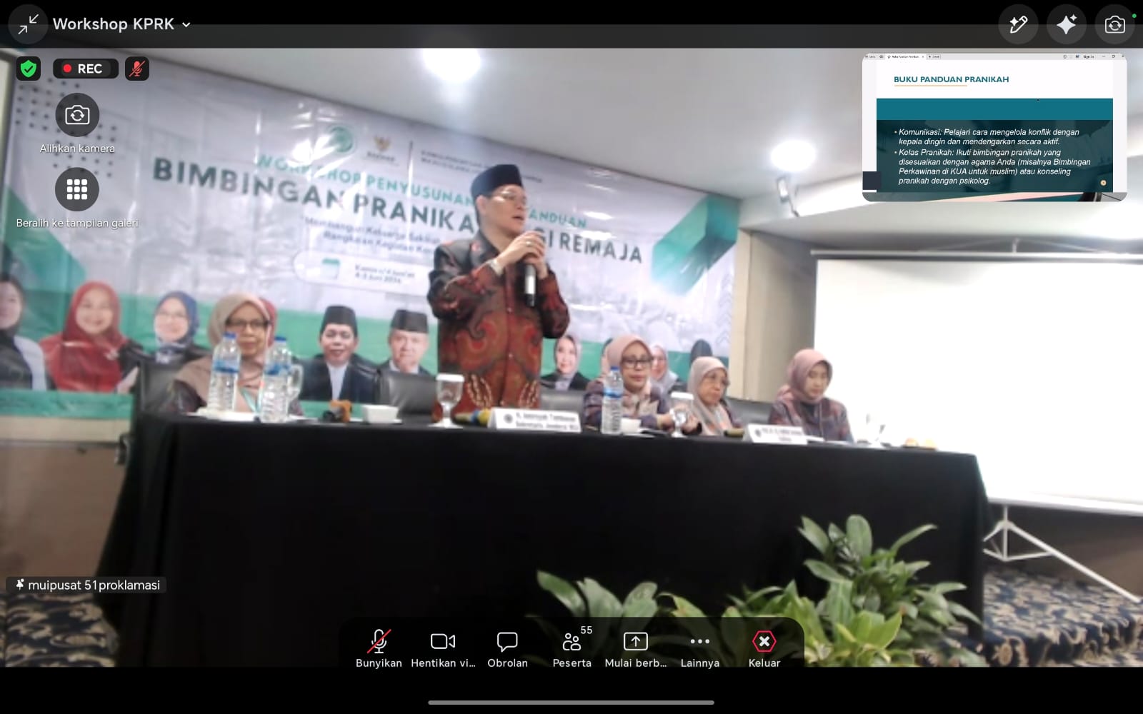 Personel KUA Bunguran Barat Ikuti Workshop Nasional Penyusunan Panduan Bimbingan Pranikah Remaja